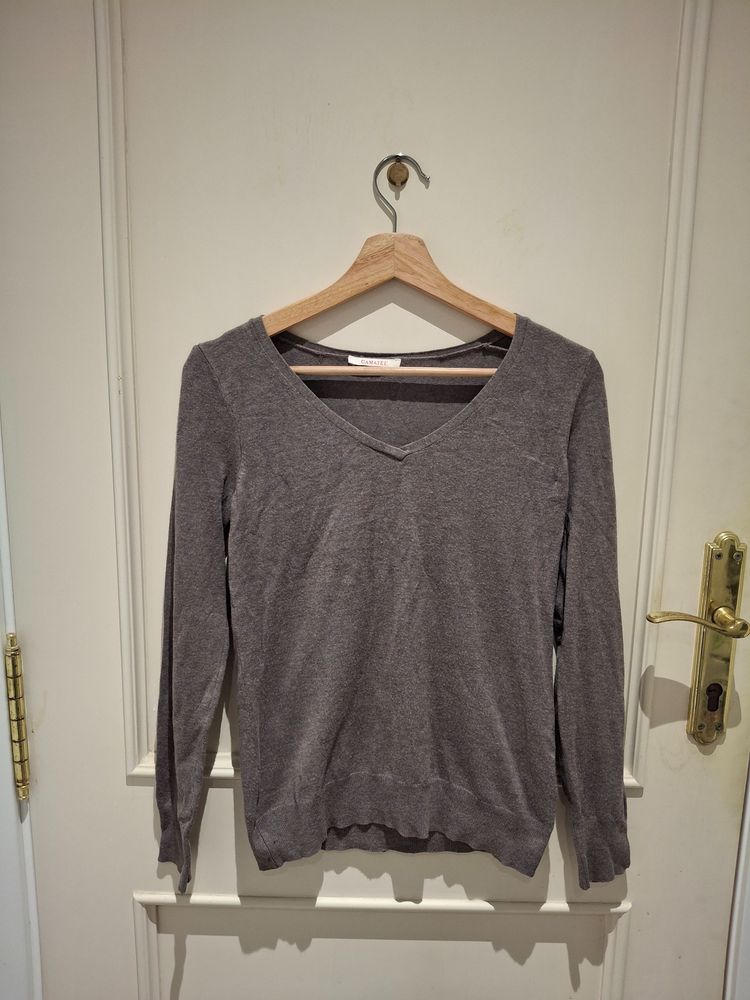 Other Camaieu Grey V-Neck Sweater product image