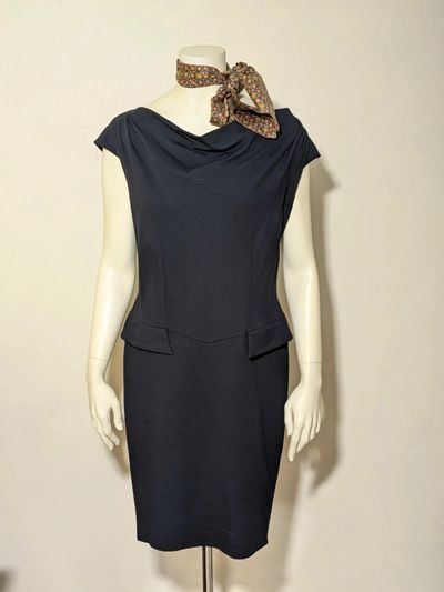 Abitino elegante Camomilla Italia blu notte Tg. 44 (IT) - Viscosa e Elastan