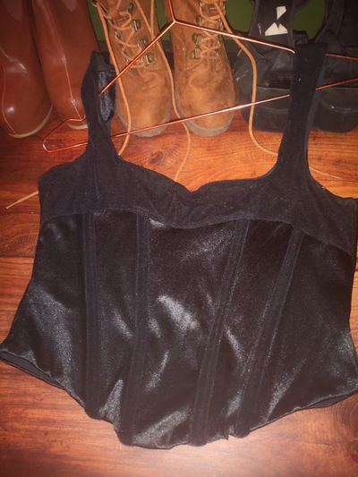 Black Velvet Sleeveless Top