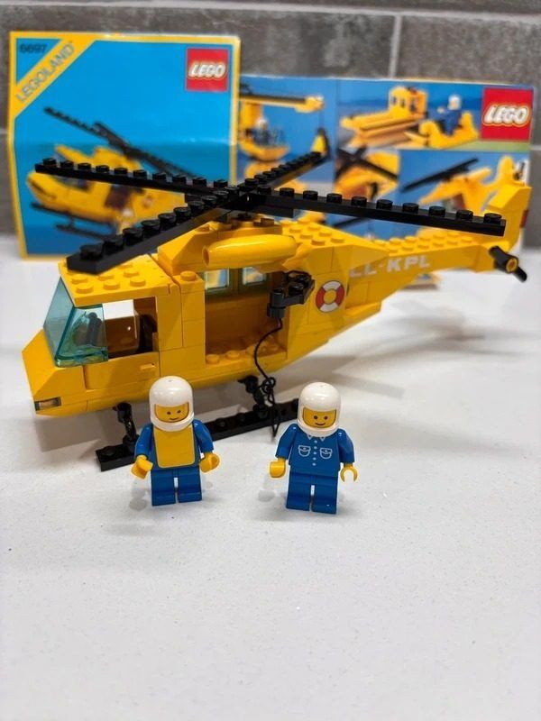 Lego Yellow Helicopter With Two Minifigures image 2