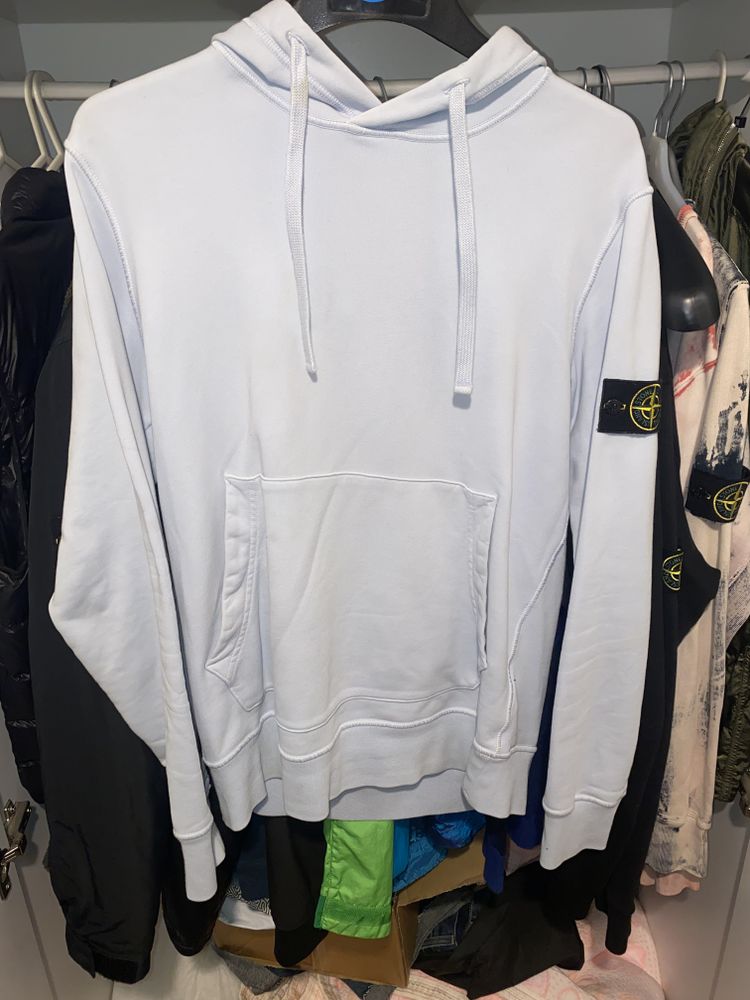 Stone island baby blue hoodie 