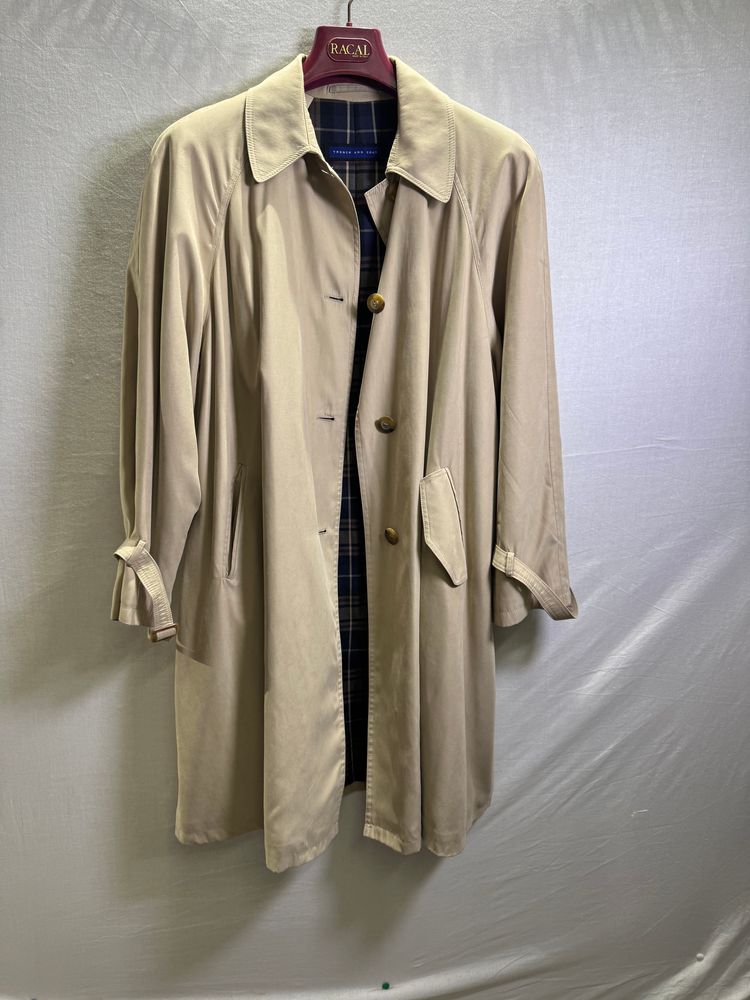 Trench Coat Beige Classico - Trench and Coat - Fodera Tartan
