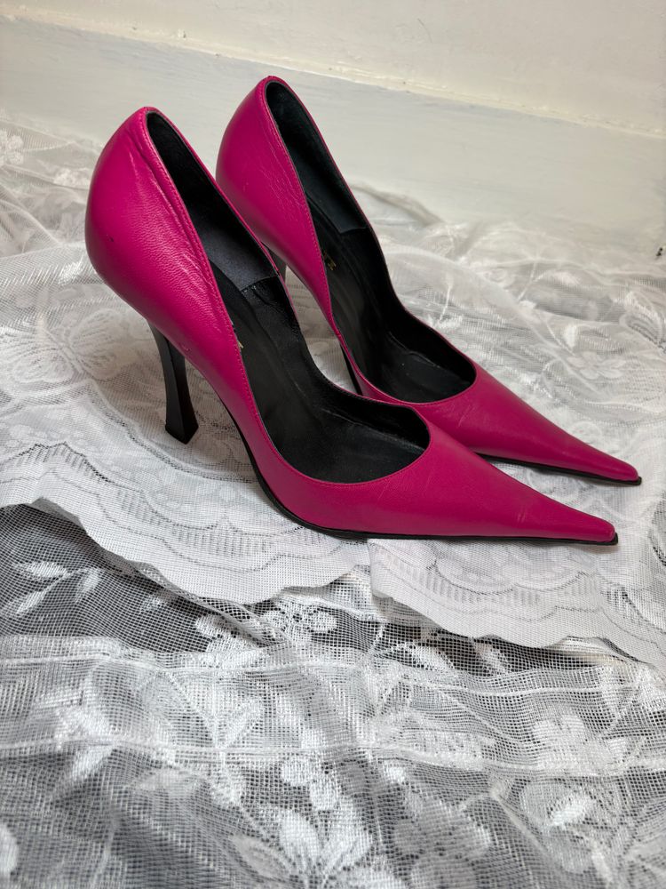 Other Vintage 90s/00s Pink Pointed-Toe High Heel Stilettos  product image