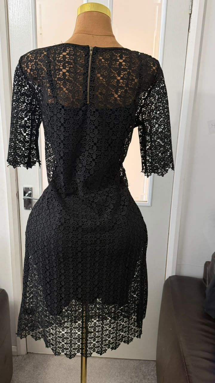 Next tall Black Lace Dress obraz 3