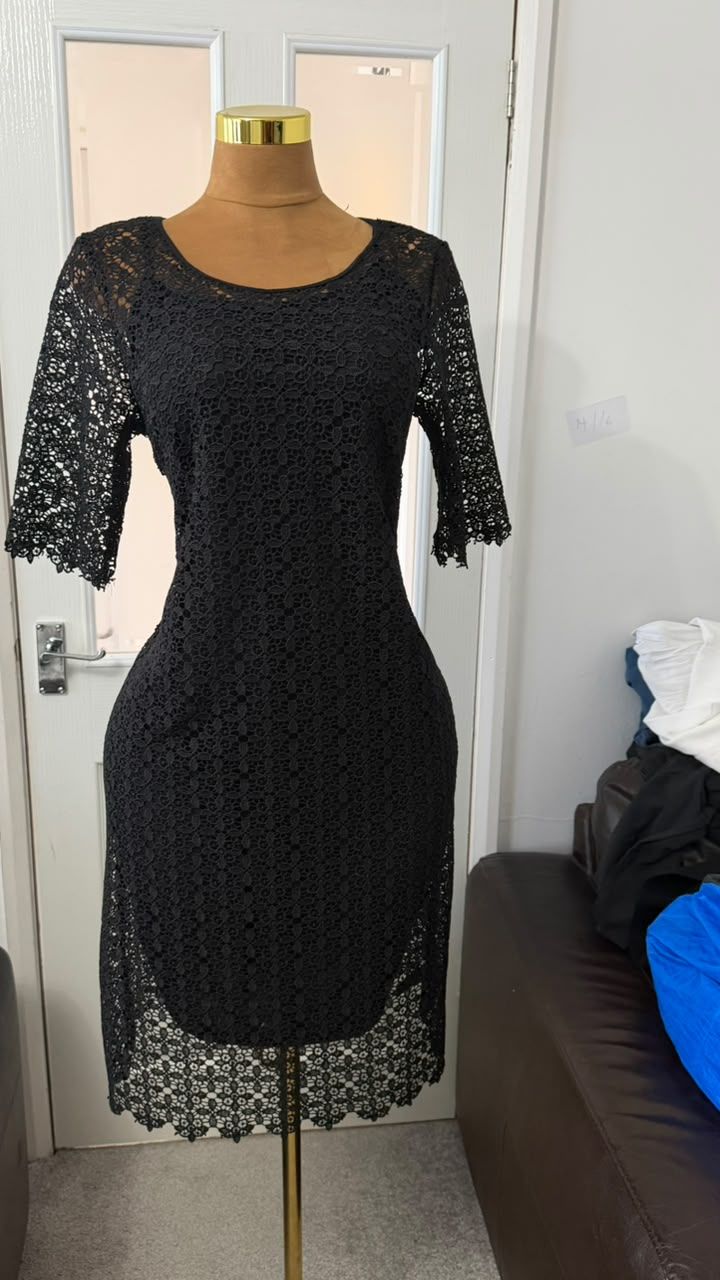 Next tall Black Lace Dress obraz 5