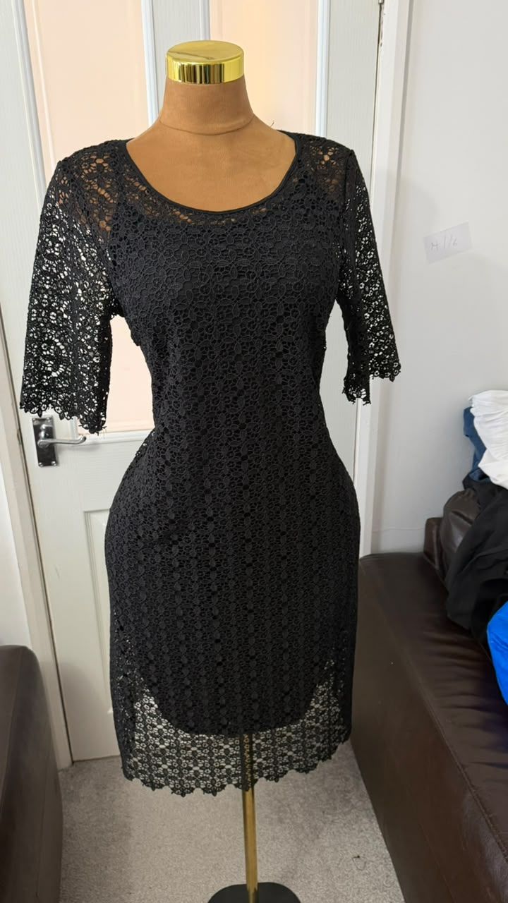Next tall Black Lace Dress image 1