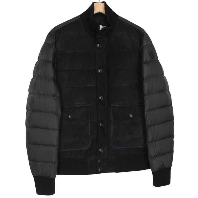 Moncler Raphael Suede Leather Down Jacket Medium 1