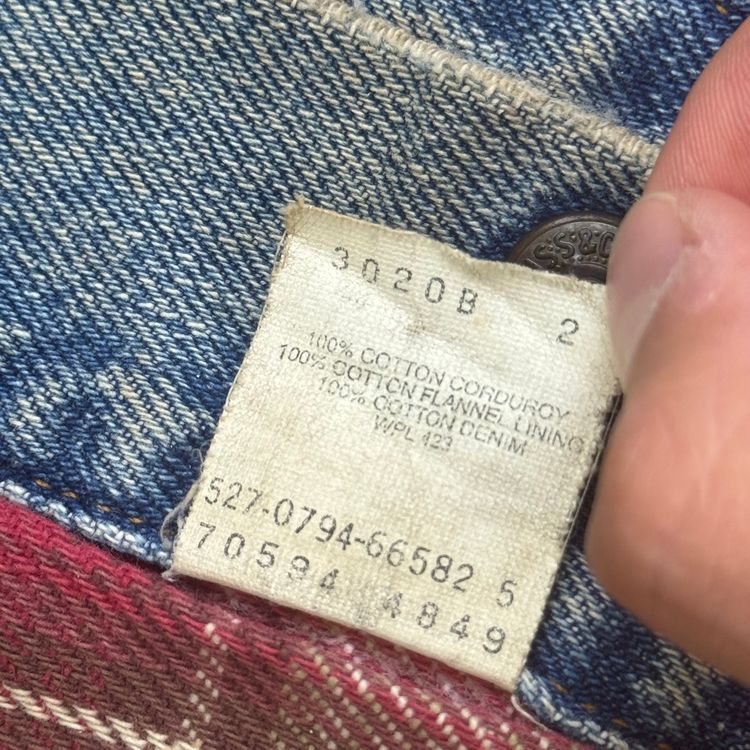 Vintage Levi's Flannel Lined Denim Vest Blue image 2