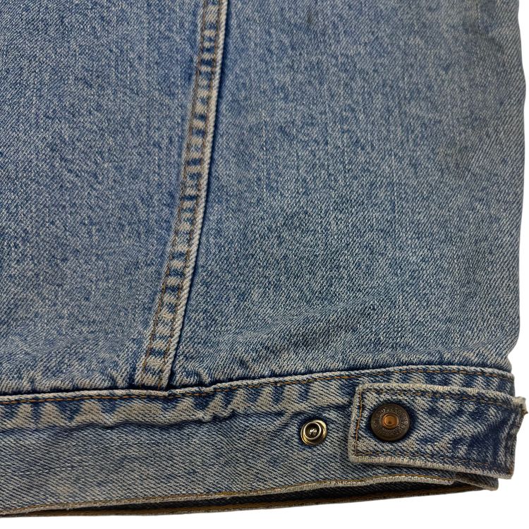 Vintage Levi's Flannel Lined Denim Vest Blue image 3