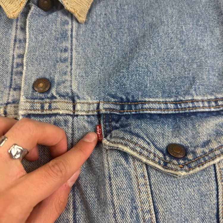 Vintage Levi's Flannel Lined Denim Vest Blue image 9