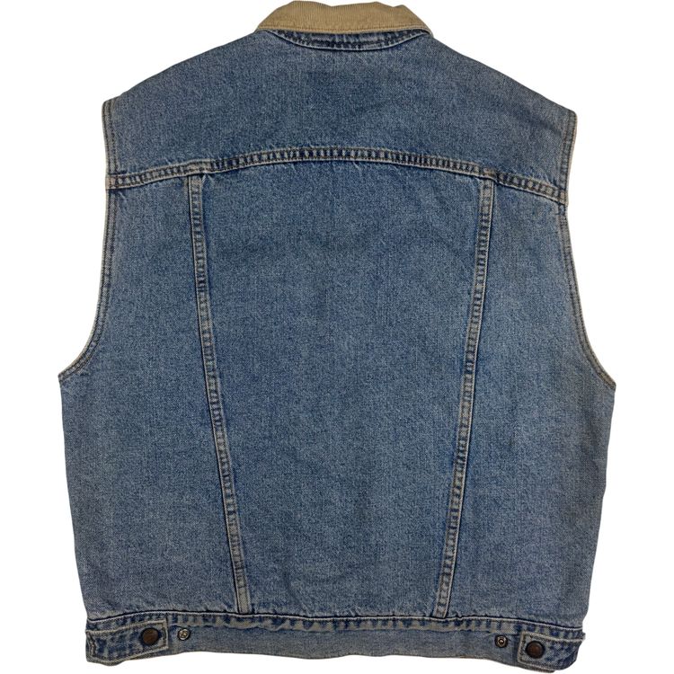 Vintage Levi's Flannel Lined Denim Vest Blue image 6