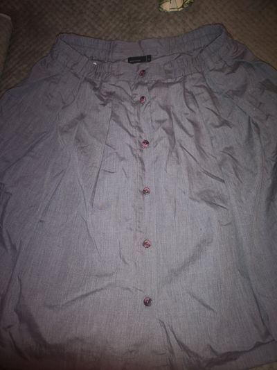 Grey Button-Up Skirt