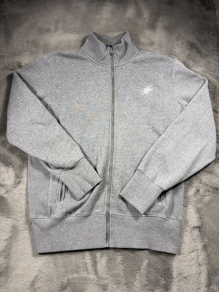 Superdry Grey Zip-Up Sweatshirt tg M 