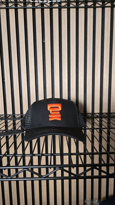 B129 DJK Ninja Logo Black/orange Cap Brand New