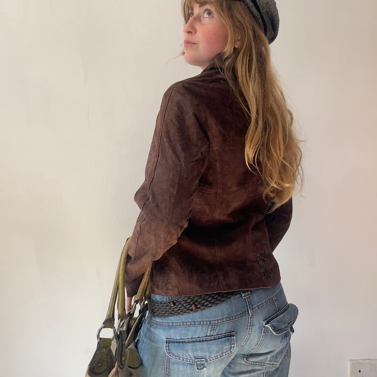 2000s Fitted Wilsons Leather Maxima Brown Suede Jacket image 2