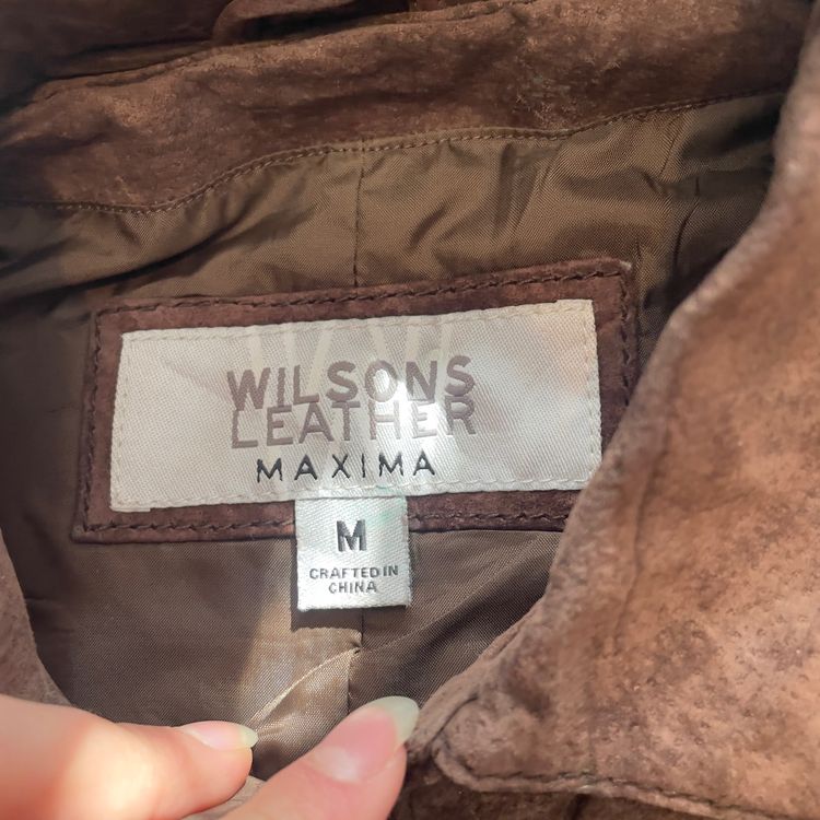 2000s Fitted Wilsons Leather Maxima Brown Suede Jacket image 6