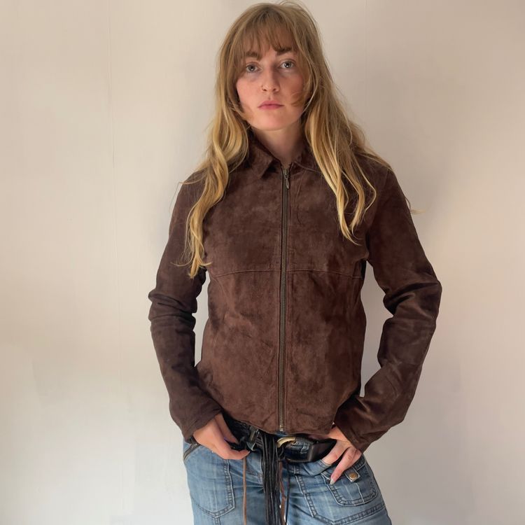 2000s Fitted Wilsons Leather Maxima Brown Suede Jacket image 3