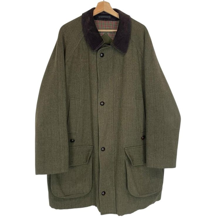 Vintage Barbour Derby Tweed Wool Coat XXL image 1
