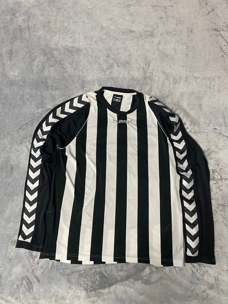 Hummel Black And White Striped Long Sleeve Shirt