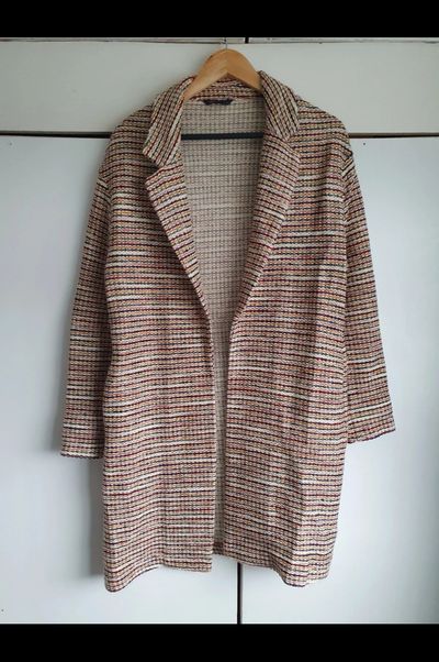 M&S Women'S Striped Knit Coat