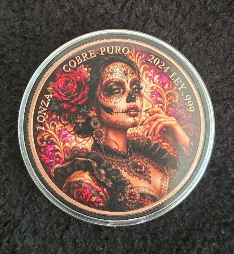 1oz Copper Día de los Muertos "Catrina image 1