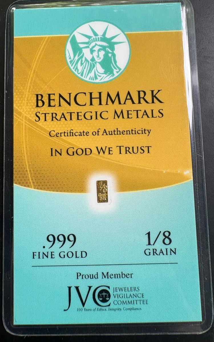 Other Benchmark Strategic Metals Fine Gold Certificate product image