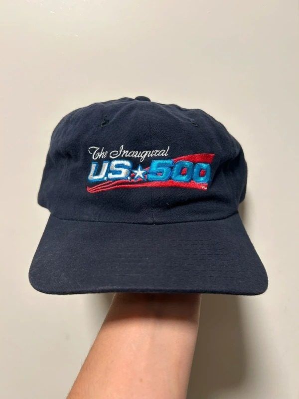 Navy Blue Baseball Cap With U.S. 500 Embroidery obraz 1