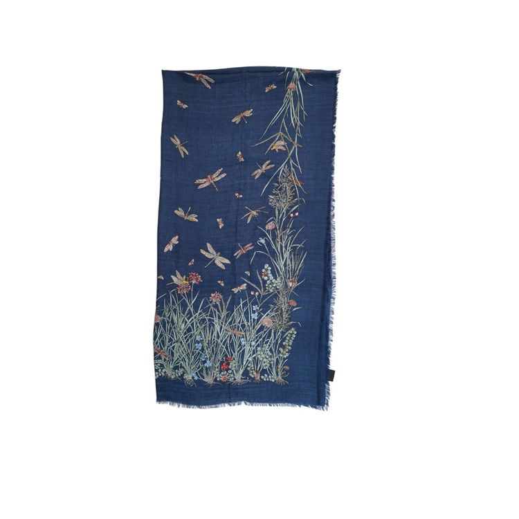 Gucci Cashmere Scarf Flight of Dragonflies image 1