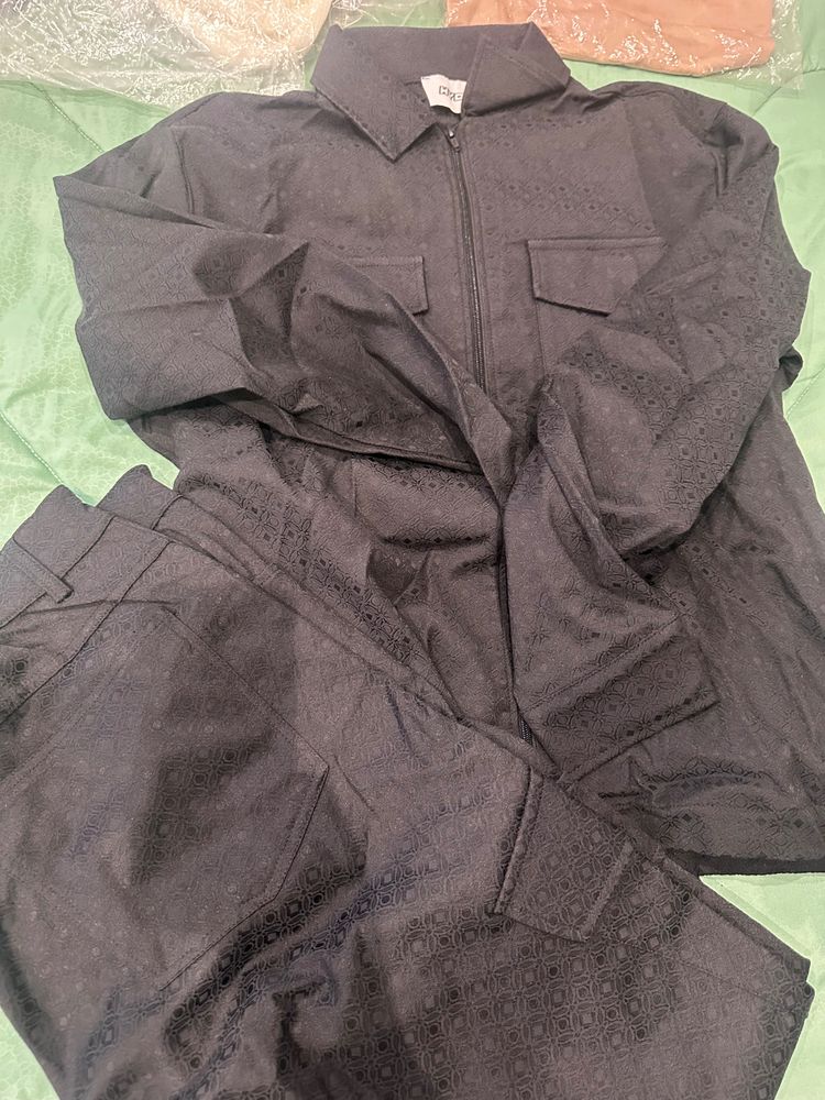 Set Black Long Sleeve Shirt And Pants Set product image