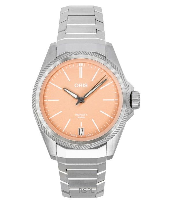 Oris Propilot X Calibre 400 Titanium Salmon Dial Automatic 01-400-7778-7158-07-7-20-01TLC 100M Unisex Watch image 1
