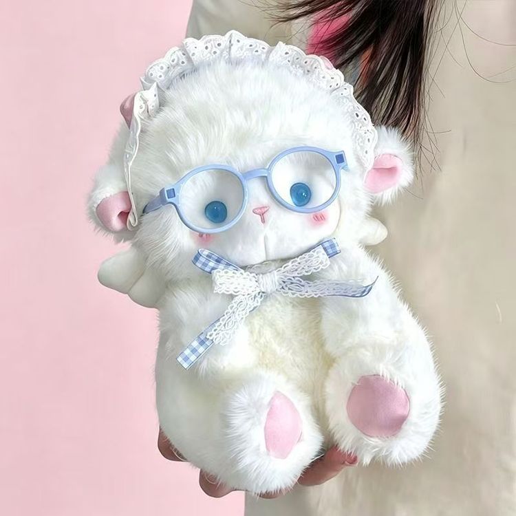 Plush Toy Lamb With Glasses And Crochet Accessories image 4