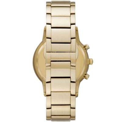 Emporio Armani Men's Watch Stainless Steel Gold Strap With Silver Dial AR11332 Renato 10