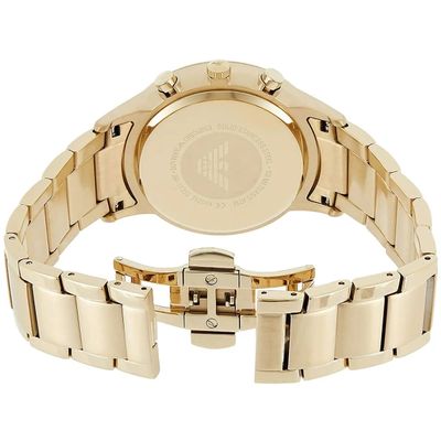 Emporio Armani Men's Watch Stainless Steel Gold Strap With Silver Dial AR11332 Renato 3