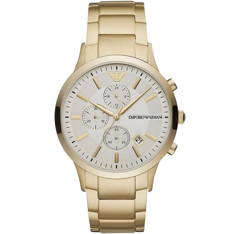 Emporio Armani Emporio Armani Men's Watch Stainless Steel Gold Strap With Silver Dial AR11332 Renato product image