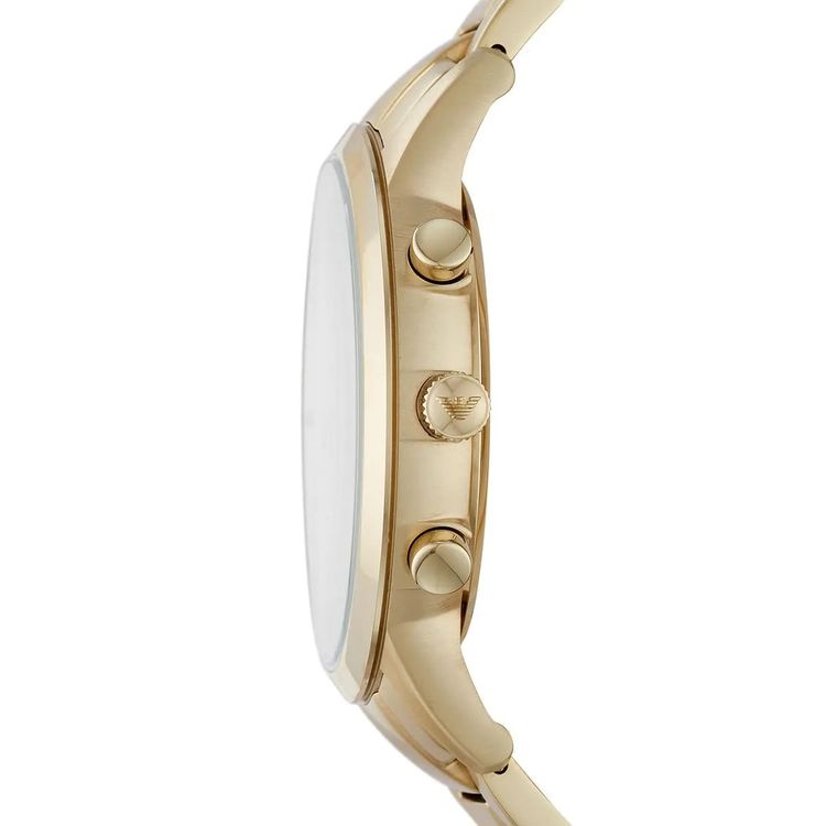 Emporio Armani Men's Watch Stainless Steel Gold Strap With Silver Dial AR11332 Renato 5