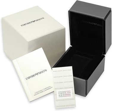Emporio Armani Men's Watch Stainless Steel Gold Strap With Silver Dial AR11332 Renato 9