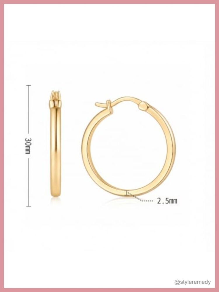 Gold Hoop Earrings image 2