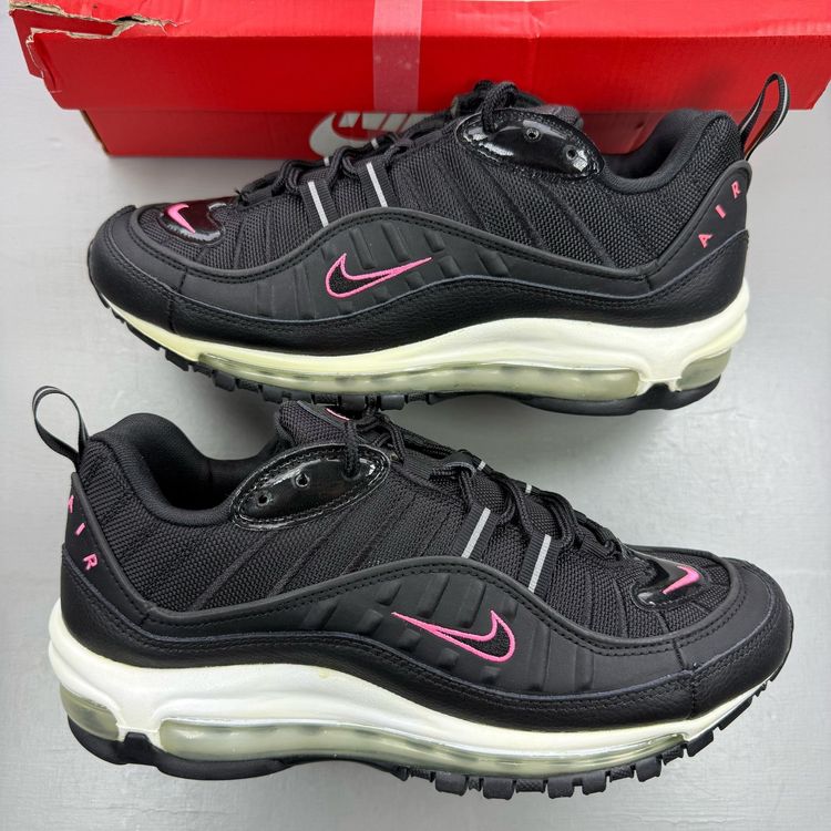 Nike Air Max 98 Size UK 6 Black Crimson Pink Running Women's Trainers CN0140-001 image 1