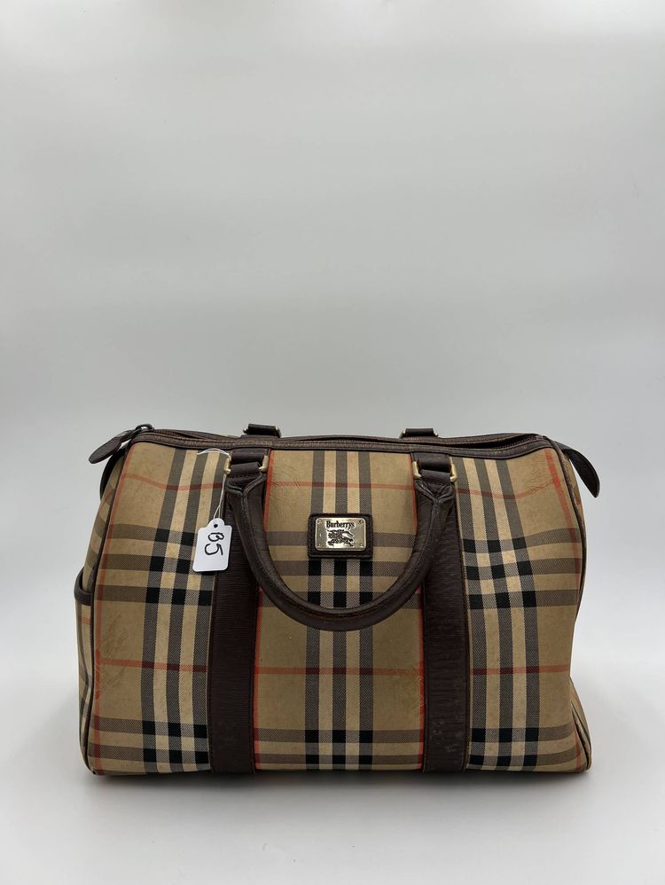 Vintage Burberry Nova Check Boston Travel Bag image 7