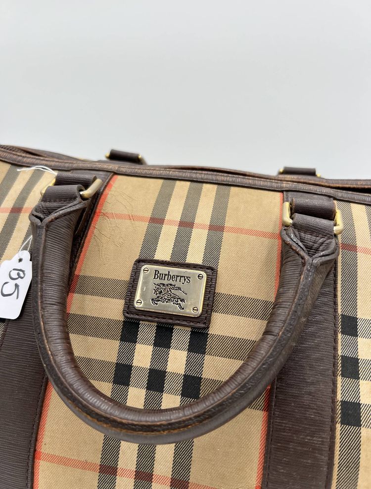 Vintage Burberry Nova Check Boston Travel Bag image 6