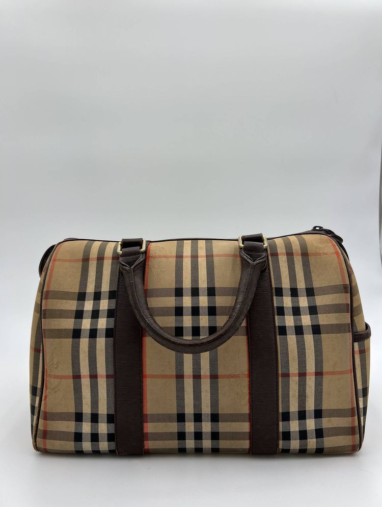 Vintage Burberry Nova Check Boston Travel Bag image 4