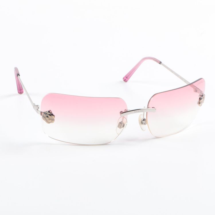 Chanel Chanel Silver Pink Camellia Flower 4085 Sunglasses product image
