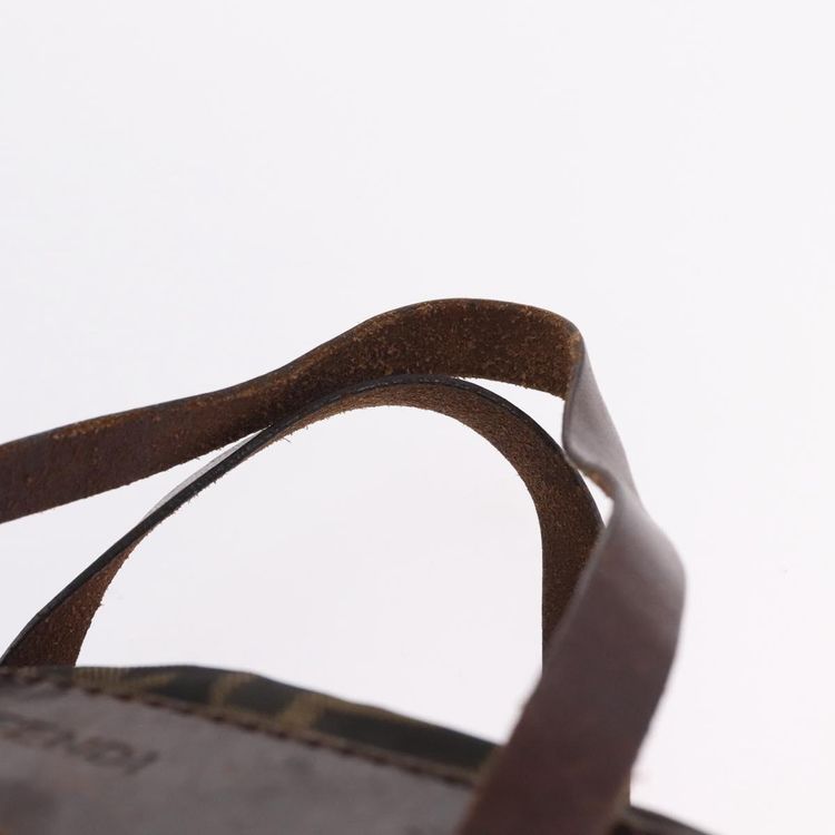 FENDI Zucca Canvas Hand Bag Black Brown Auth 213070 - Jerrillo image 9