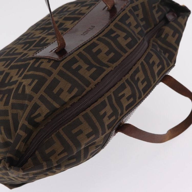 FENDI Zucca Canvas Hand Bag Black Brown Auth 213070 - Jerrillo image 7