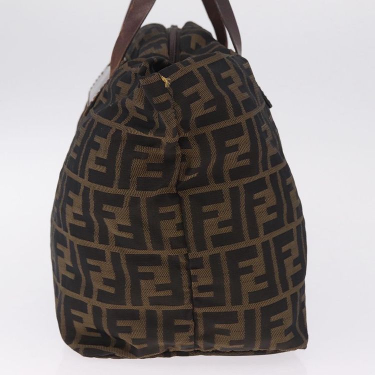 FENDI Zucca Canvas Hand Bag Black Brown Auth 213070 - Jerrillo image 5