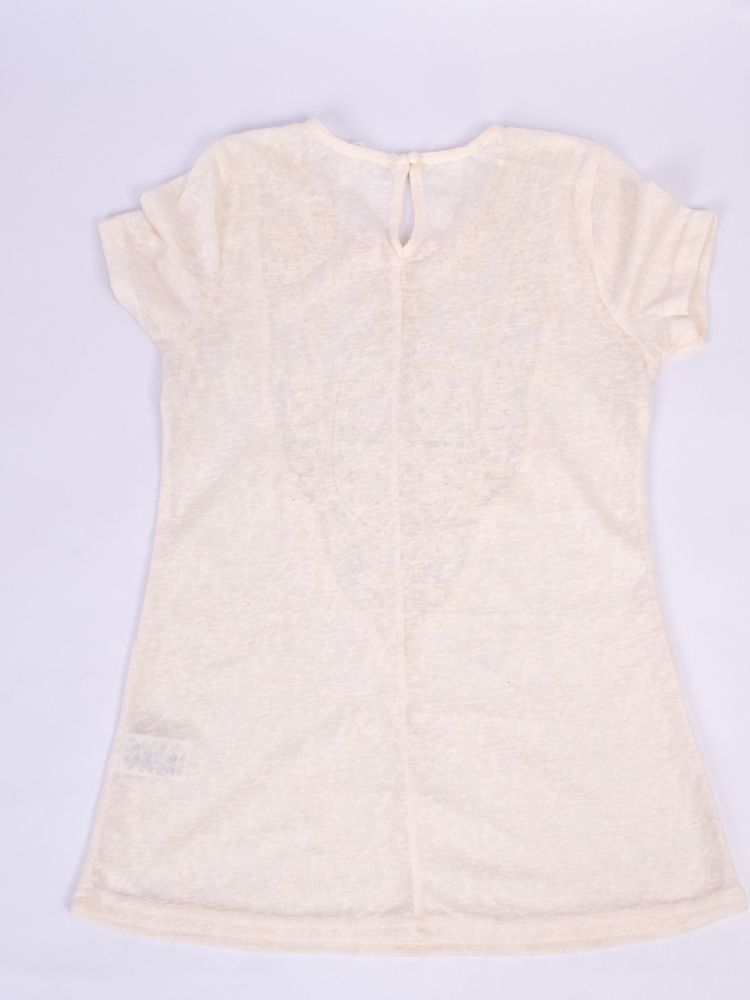 IVORY LACE BIB SHORT-SLEEVE TUNIC TOP 7