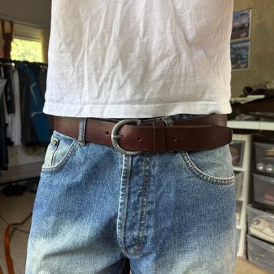 Replay 2000's dark brown leather belt (OS)