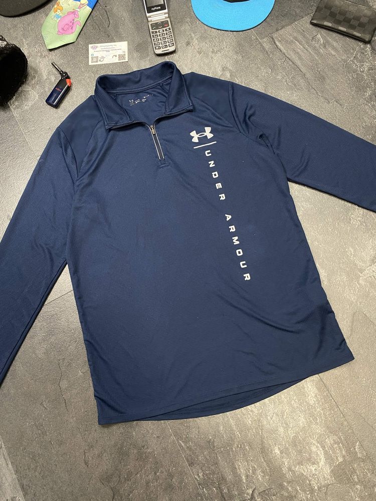 Under Armour Navy Quarter-Zip Long Sleeve Shirt