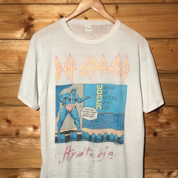 1988 Def Leppard Hysteria Tour Women t shirt image 8