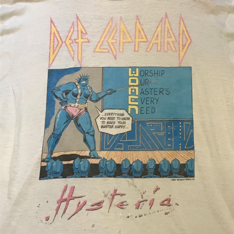 1988 Def Leppard Hysteria Tour Women t shirt image 4